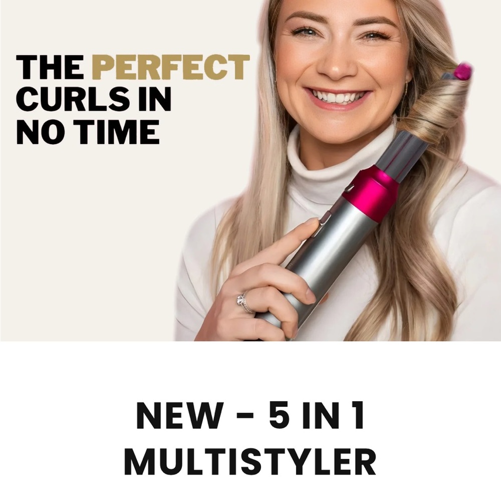 5 in 1 Multistyler with Pink and Silver Accents